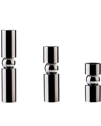 Geometric Glass Crystal Candle Holder - Chic Home Decor Accent