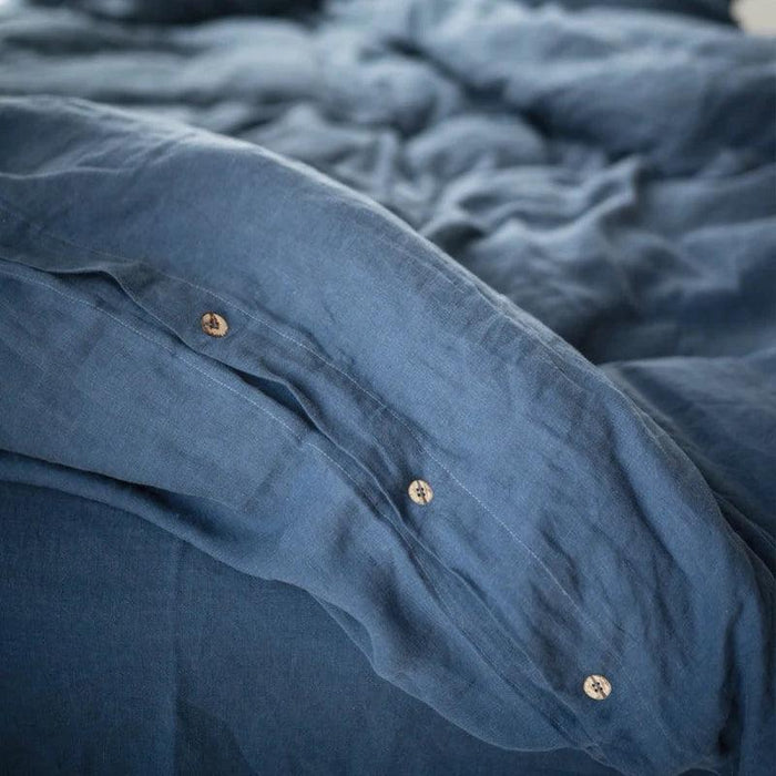 Rustic Washed Flax Linen Bedding Set