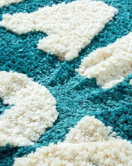 Stylish Tufted Letter Pattern Area Rug for Elegant Home Decor Enhancement