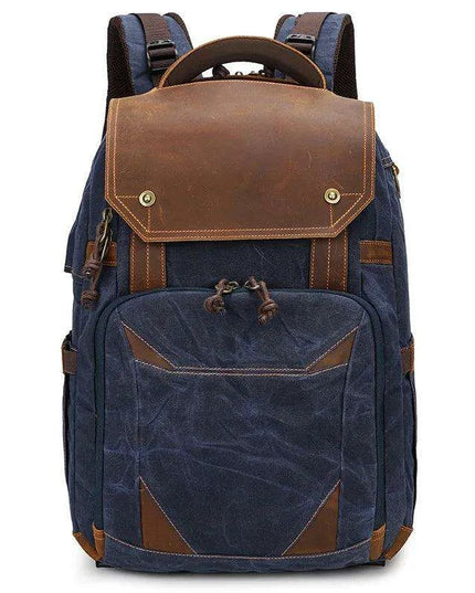Vintage Batik Canvas Camera Backpack with USB Charging Feature - Ideal for Men’s Photography and Travel Adventures
