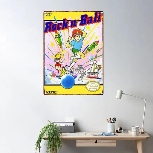 Retro Gamer's Haven: Vintage Metal Wall Art for Nostalgic Decor