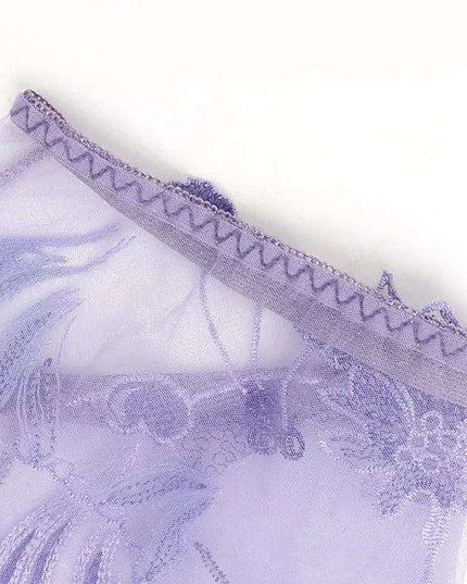 Luxe Floral Lace Low-Rise Seamless Briefs - Sheer Ultra-Thin Women's Lingerie