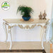 Vintage European Charm: Ornate Wood Console Table