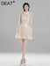 3D Floral Sheer Zipper Front Women's Evening Dress