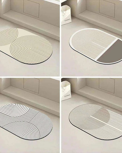 Ultra-Soft Diatomite Floor Mat - Highly Absorbent, Washable, and Non-Slip Rug for Kitchen and Bathroom