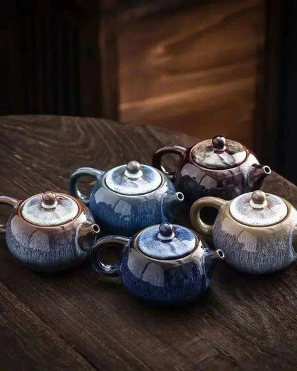 Exquisite Yixing Style Porcelain Teapot - 250ml Elegant Star Glaze Tea Set for Artful Brewing