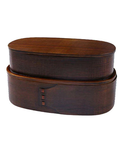 Elegant Japanese Wood Bento Box - Eco-Friendly Portable Lunch Container for Meals, Sushi, and Snacks