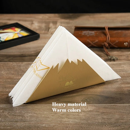 Handmade Upscale Brass Triangle Towel Rack Tissue Holder Hotel Bar Res