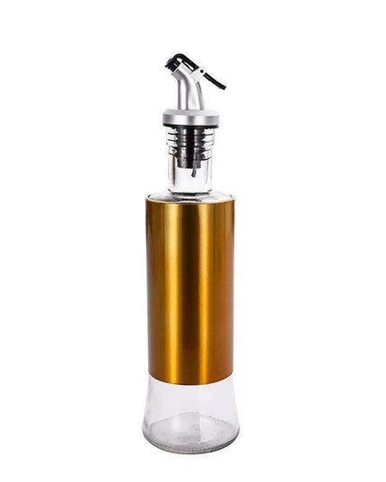 Chic Stainless Steel Oil Dispensing and Spice Jar Ensemble - Transform Your Cooking Journey
