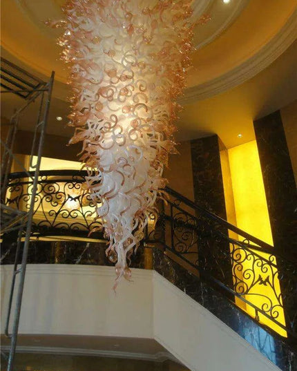 Luxurious Customizable LED Glass Chandelier for Sophisticated Interiors