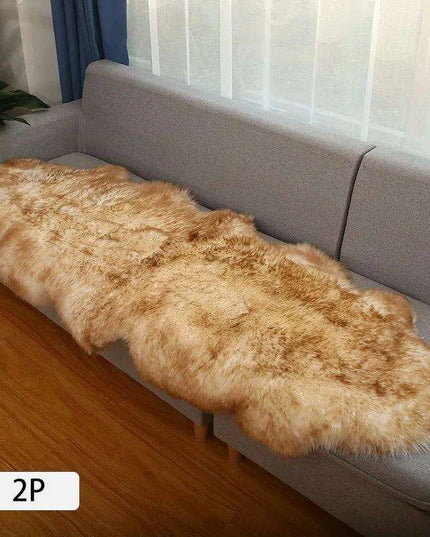 Luxurious Genuine Sheepskin Shag Rug for Ultimate Comfort - Soft, Plush Carpet for Sofa and Chair