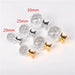 Elegant Clear Crystal Glass Knobs - Premium Cabinet and Drawer Handles with Zinc Alloy Base
