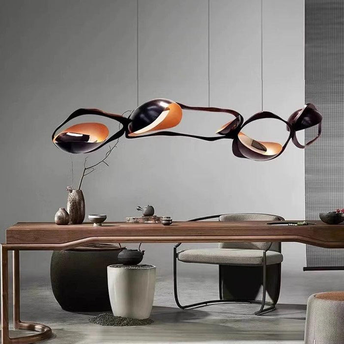 Adjustable Smart LED Pendant Light System with Customizable Lighting Settings for Modern Home and Dining Atmosphere
