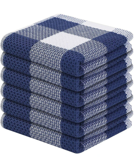 Elegant Cotton Waffle Weave Kitchen Towel and Scrubbing Pad Collection
