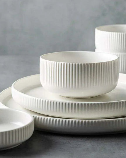 Contemporary Matte Nordic Ceramic Dining Set - Embrace Japanese Elegance for Every Occasion