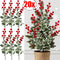 Christmas Red Berry Branch Articifial Holly Berry Green Leave DIY Wreath Xmas Tree Ornament Christmas New Year Party Decoration christmas-red-berry-branch-articifial-holly-berry-green-leave-diy-wreath-xmas-tree-ornament-christmas-new-year-party-decoration
