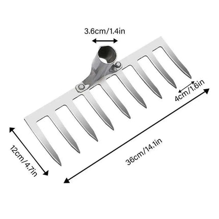 Durable Carbon Steel Gardening Rake Set for Effective Soil Preparation and Weeding