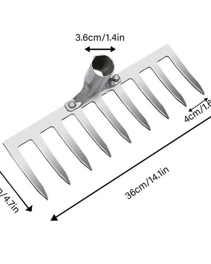 Durable Carbon Steel Gardening Rake Set for Effective Soil Preparation and Weeding