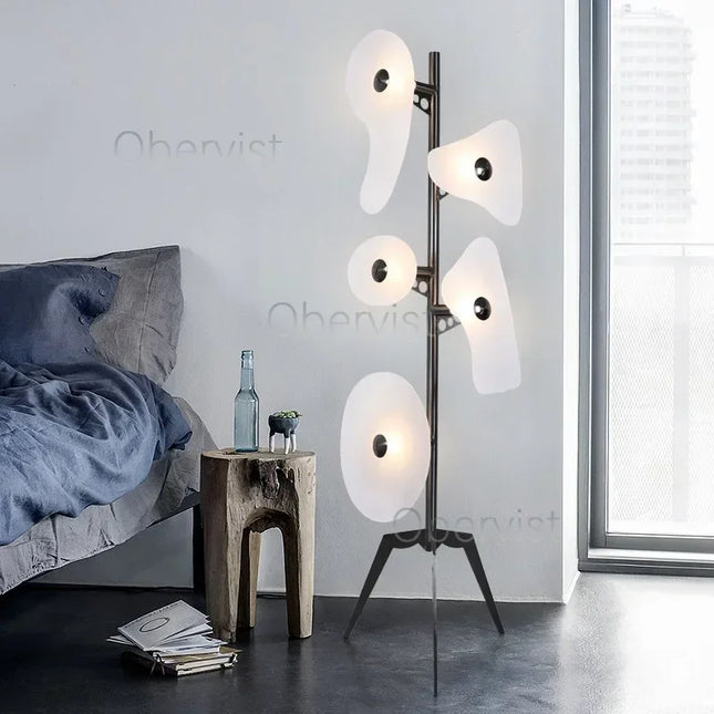 Scandinavian LED Color Changing Floor Lamp — Acrylic Orbital