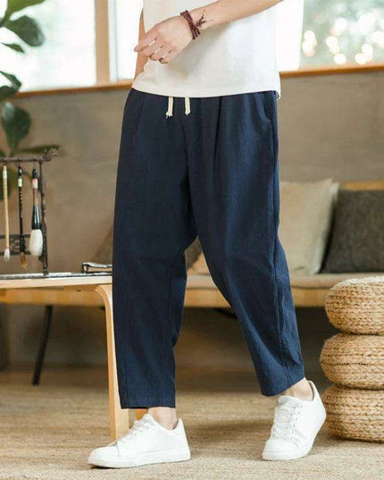Cotton-Linen Summer Casual Trousers for Men