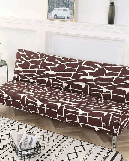 Elegant Stretch Slipcover for Futon Sofa with Stylish Print