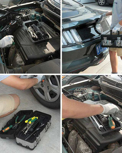 Elite Stainless Steel Toolbox with Dual Secure Storage and Innovative Security Features