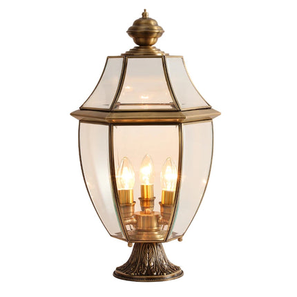 SOFITY Waterproof Brass Garden Post Lamp - Retro Design, IP65 Rated