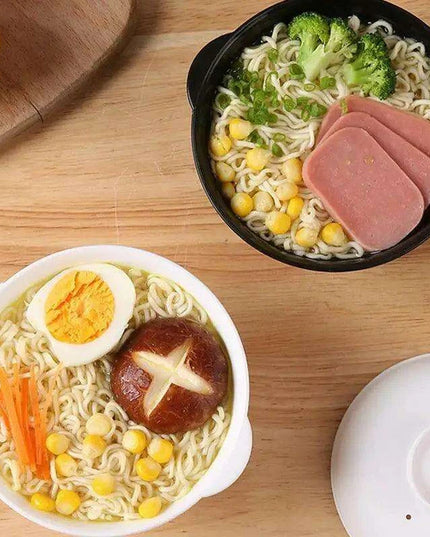 Eco-Friendly Wheat Straw Ramen Bowl with Lid - Versatile Kitchen Storage for Soups, Salads, and More
