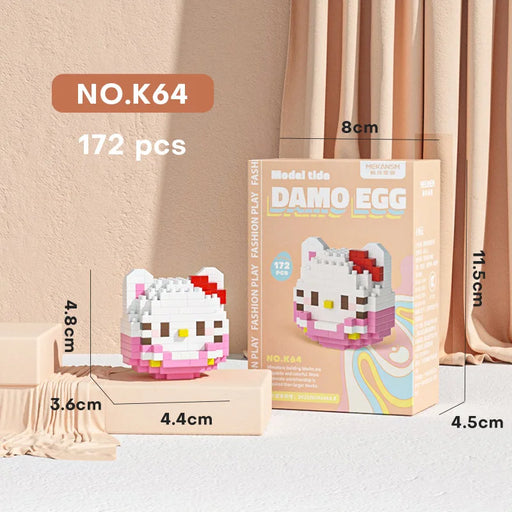 Sanrio Character Building Blocks - Cute Puzzle Set for Girls' Room Decor and Creative Play