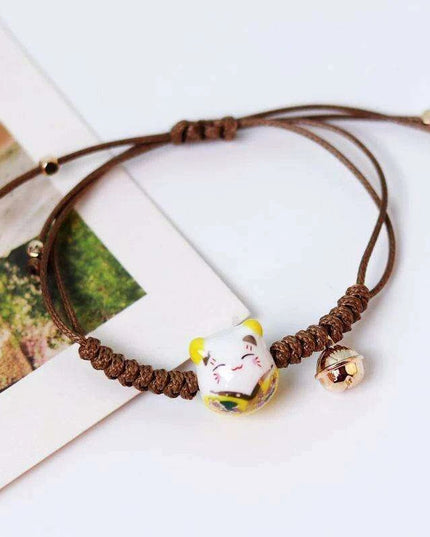 Charming Red Cord Lucky Cat Bracelet - A Thoughtful Gift for Women and Girls