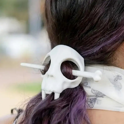 Velishy Gothic Ghost Skull Hair Sticks - Halloween Hairpin Accessories