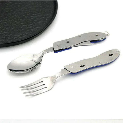 Versatile Travel-Ready Stainless Steel Utensil Set for Camping and Picnics