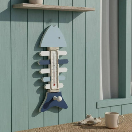Wooden Aquatic Skeleton Thermometer Vintage Look Fishbone Thermometer with Hook Coastal Wall Decor Handmade Rustic Beach Theme wooden-aquatic-skeleton-thermometer-vintage-look-fishbone-thermometer-with-hook-coastal-wall-decor-handmade-rustic-beach-theme