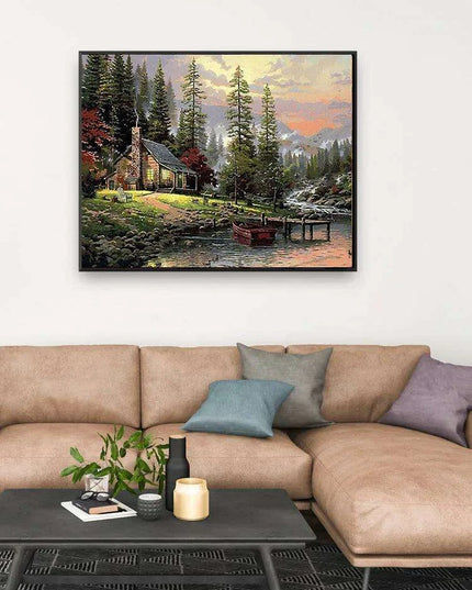 Customizable Landscape Art Creation Kit: Design Your Own Masterpiece with Framing Choices - Complete DIY Home Decor Set