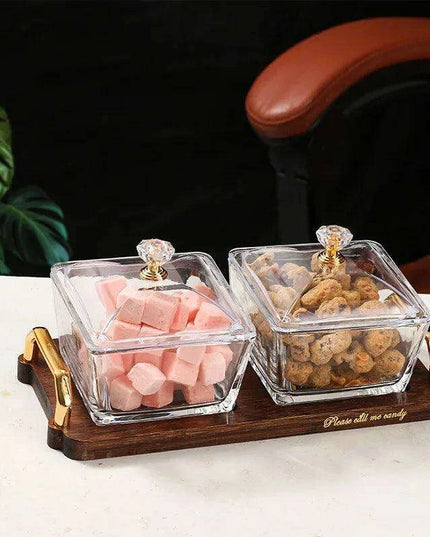 Sophisticated Glass Platter for Elegant Snack Presentation - Ideal for Upscale Events