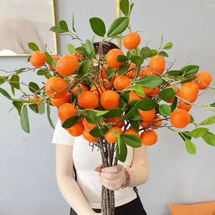 Flowers Bin Lifelike Artificial Orange Branch - Realistic Faux Plant