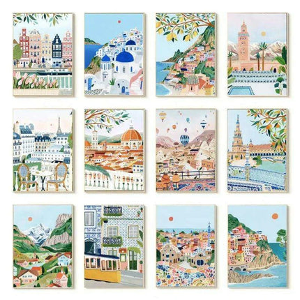 Coastal Elegance: Italian-Inspired Canvas Art for Modern Living Spaces