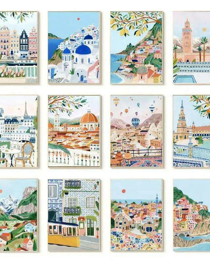 Coastal Elegance: Italian-Inspired Canvas Art for Modern Living Spaces