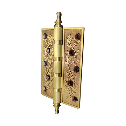 One Piece COTOM Luxury Crown Head Door Hinges Solid Brass Thick Flat G
