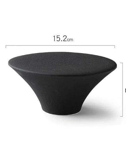 Sophisticated High Foot Ceramic Dessert Plate for Elegant Culinary Presentations - Ideal for Sushi and Unique Snacks