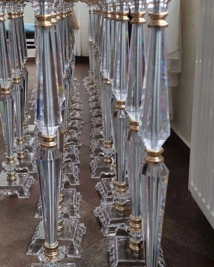 Elegant Acrylic Vase Set of 10 for Sophisticated Event Centerpieces