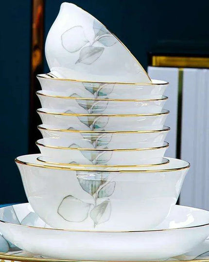 Sophisticated White Ceramic Dining Essentials Set