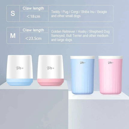 Portable Silicone Dog Paw Cleaner Cup - Effortless Grooming Tool for All Breeds