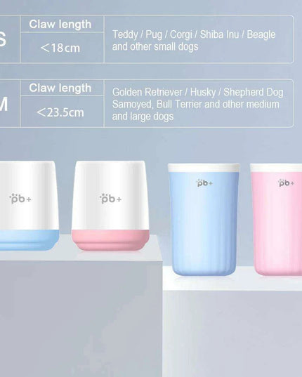 Portable Silicone Dog Paw Cleaner Cup - Effortless Grooming Tool for All Breeds