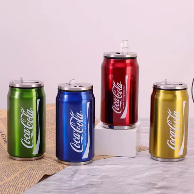 304 Stainless Steel Insulated Mug with Straw — 350ml & 500ml