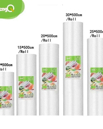5-Pack Premium Sous Vide Vacuum Sealer Rolls - Customizable Lengths for All Sealers