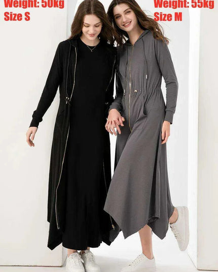 Elegant Summer Modal Dress with Gold Zipper and Comfortable Loose Fit