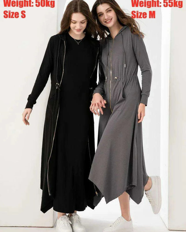 Elegant Summer Modal Dress with Gold Zipper and Comfortable Loose Fit