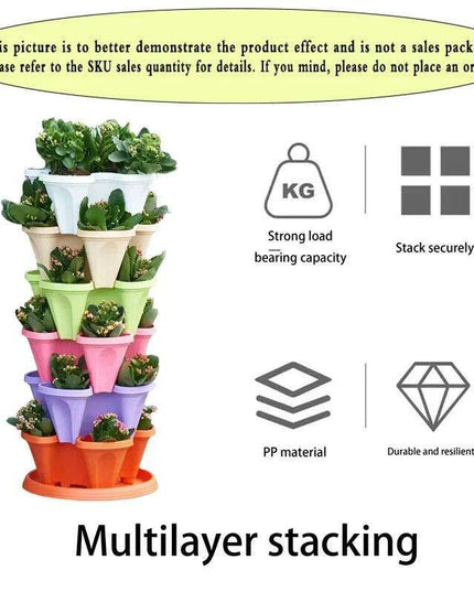 Space-Saving Vertical Herb Tower with Rolling Mobility