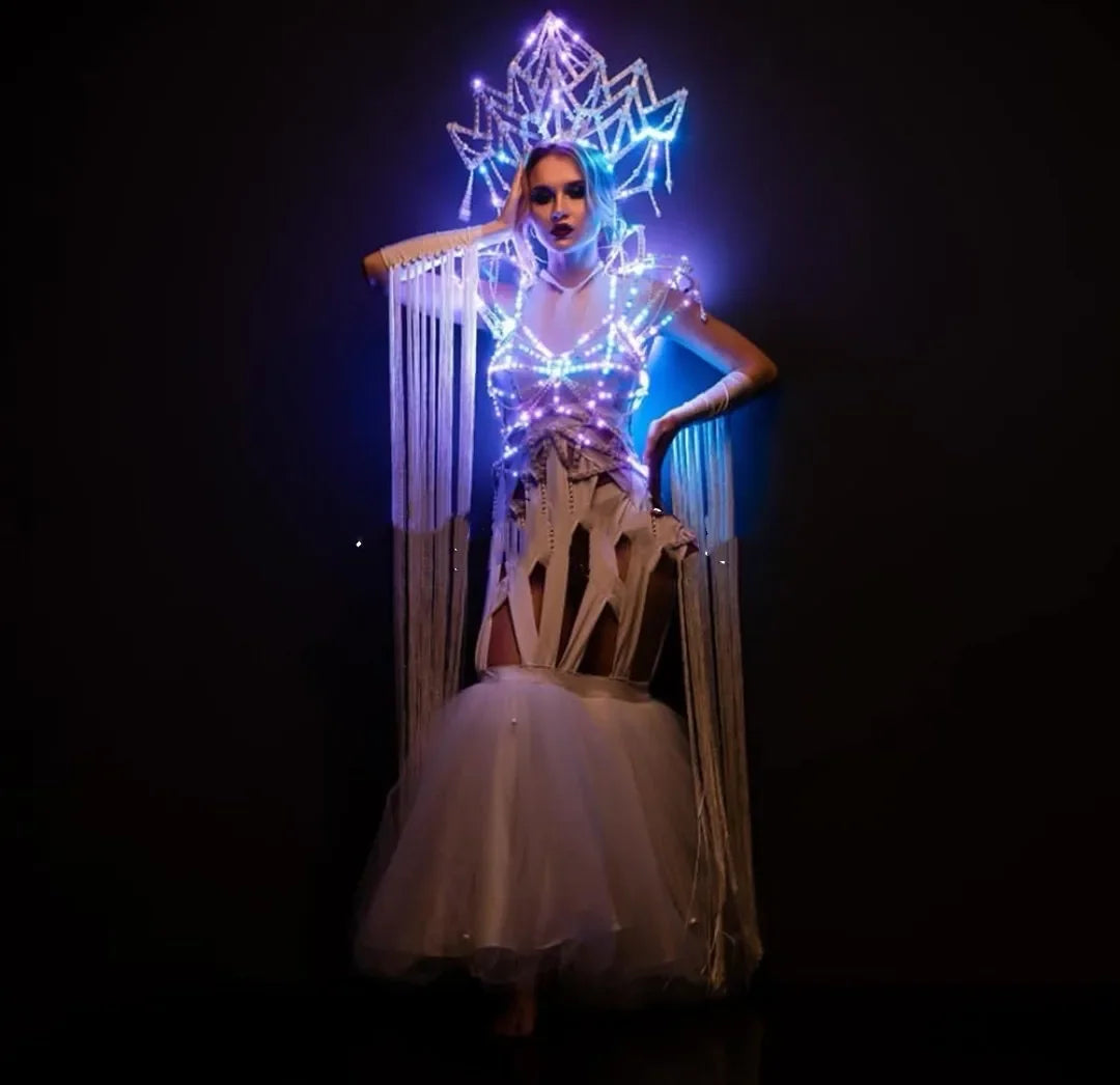 LED Luminous Headdress Ensemble for Female Performers